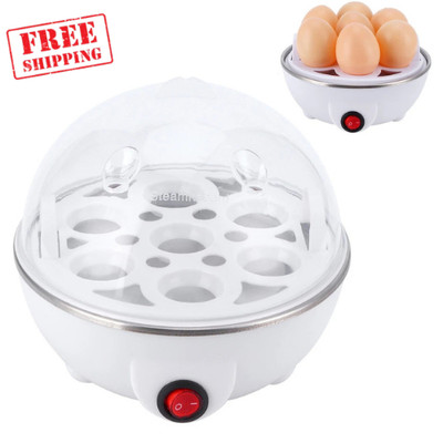 Automatic Egg Cooker 7 Egg Capacity Electric Hard Boiled Egg Steamer