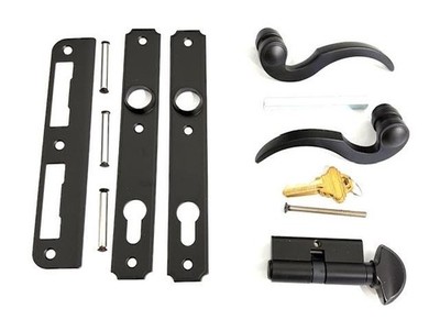Atrium Door Mortise Lock Trim Set - Mat Black