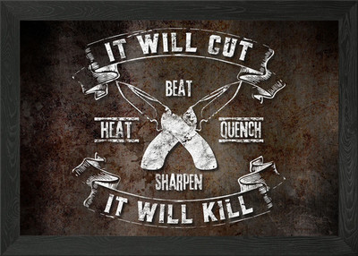 It Will Cut Knife Forging Gerahmtes Wandbild Poster Leinwanddruck Bild