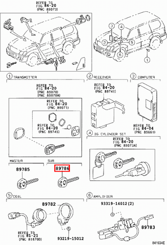 Genuine Corolla ZZE123 ZZE122 ZZE121 Transmitter Transponder Key Sub Uncut - Picture 15 of 20