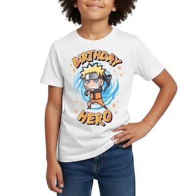 Naruto Shippuden Birthday Hero Geburtstags-Design Kinder T-Shirt - Bild 1 von 4
