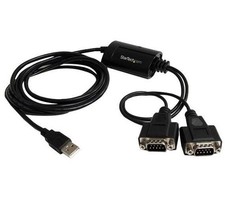 Startech 2-port Ftdi Usb To Serial Rs232 Adapter Cable With Com Retention