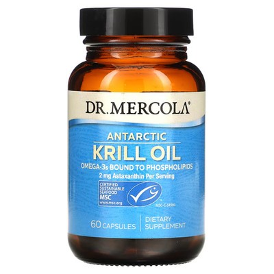 2 X Dr. Mercola, Antarctic Krill Oil, 60 Capsules