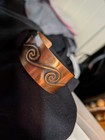 BELL TRADING POST Vintage Mid-Century Solid Copper Cuff Bracelet Repeating Wave  — photo 2