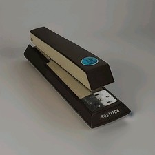 Vintage Bostitch Model B III Stapler Brown Biege USA Made Classroom Office 90s
