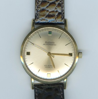 Eine schönerhaltene 585 Gold Roberta Automatic Herrenarmbanduhr aus 1965