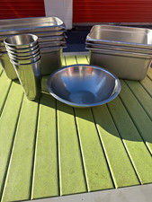 Stainless Steel Solid Steam Table/Hotel Pans Assorted Sizes Lot, Multiple