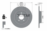 2X Bremsscheibe Textar 92148200 FüR Mazda CW CR CR19 MZR Crew Cwefw