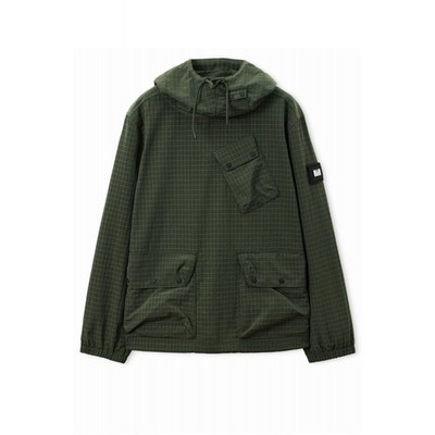 Weekend Offender Grohl Nylon Ripstop Overhead Lightweight Hood Top Forest Green