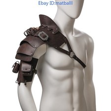 Viking Layered Leather Shoulder Armor Pauldron Medieval Cosplay Prop Men