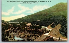 Postcard Idaho Springs Colorado Scenic Highway Mountain View USA Floyd Hill