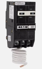 PreOwned Circuit Breaker EATON BRN250GFCS 50 Amp 2 Pole 120/240V GFCI