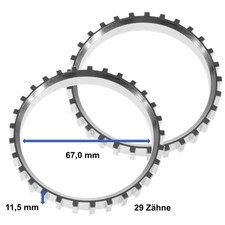 2 ABS Ring Sensorring für Opel Corsa B C Combo vorne Vorderachse Antriebswelle