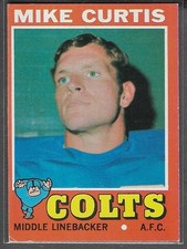 1971 Topps #80 Mike Curtis (EX-EXMT) Baltimore Colts