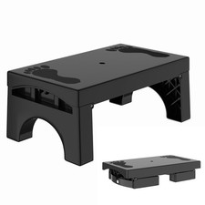 Foldable Step Stool Heavy Duty Black Plastic 450 Lbs Capacity Non-Slip Portable