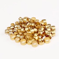 Brass Compression Ferrule Sleeves Assortment 90PCS Tube Fittings