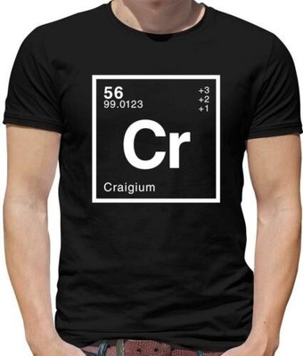 Element Name Craig Mens T-Shirt - Surname - First Name - Physics - Science -Nerd