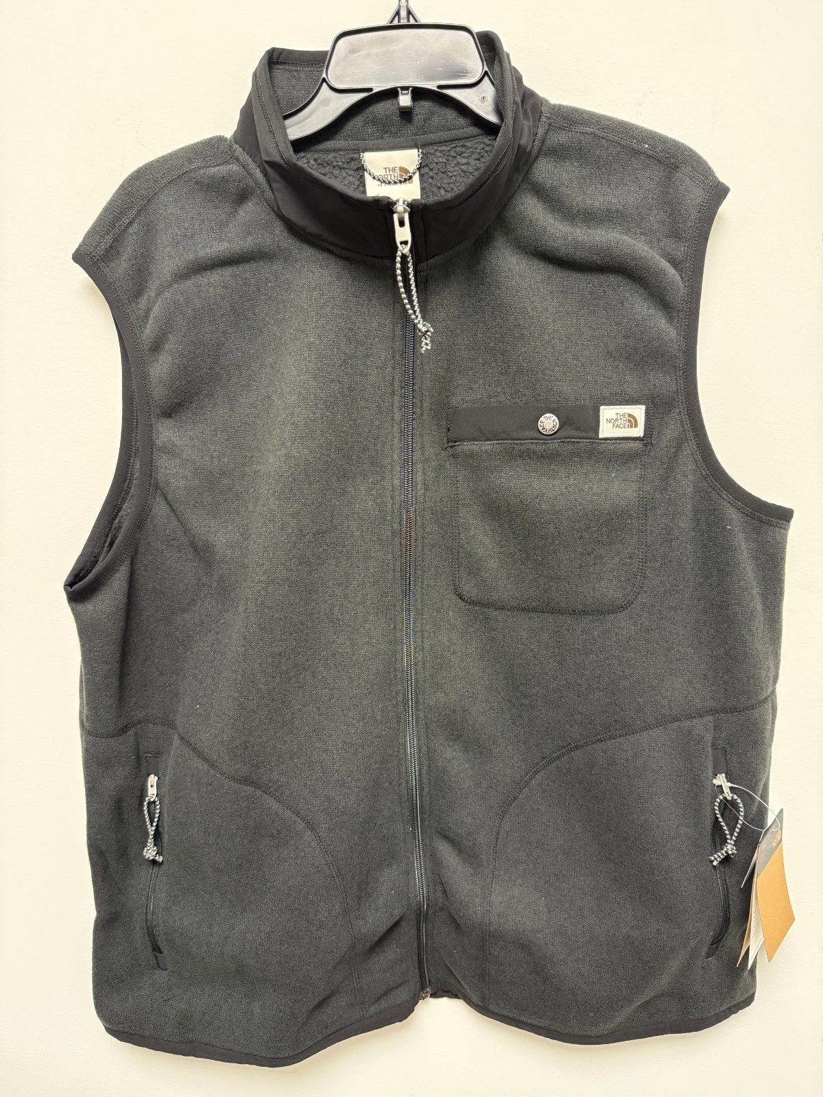 The North Face Gordon Lyons Full-Zip Vest Mens XL Gray Sweat Knit Fleece