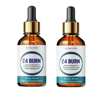 (2 Pack) 24 Burn Drops Advanced Health & Fitness Supplement 24Burn Fat Loss