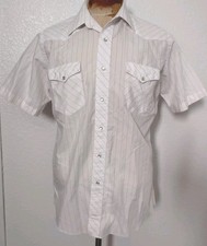 Wrangler Cowboy Cut X-Long Tails Pearl Snap Button Front Mens Shirt 16 1/2