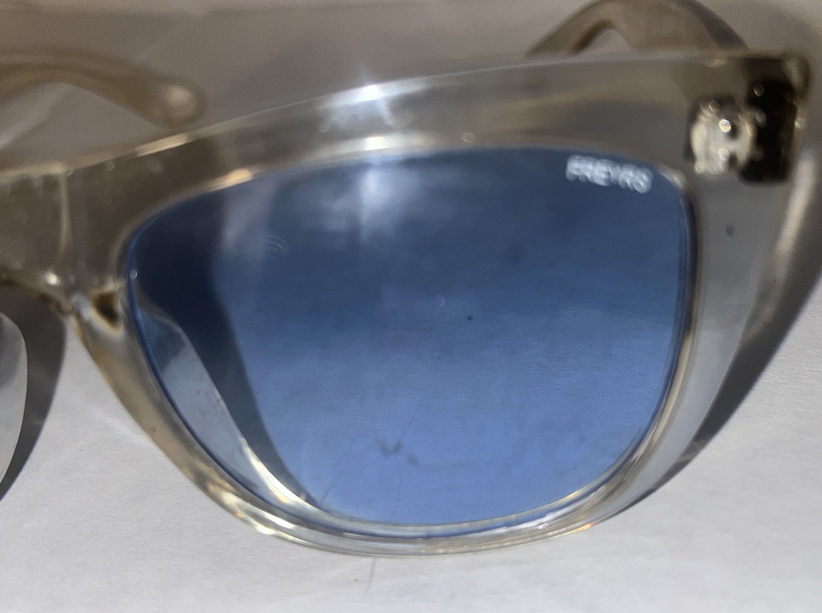 Fryers Sunglasses translucent Off White round fra… - image 4