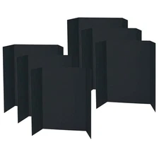 Pacon® Presentation Board, Black, Single Wall, 48" x 36", Pack of 6 PAC3766-6...