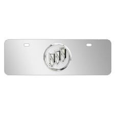 Buick 3d Chrome Metal Logo Chrome 12x4 Half-size Stainless Steel License Plate Buick 3d Chrome Metal Logo Chrome 12x4 Half-size Stainless Steel License Plate