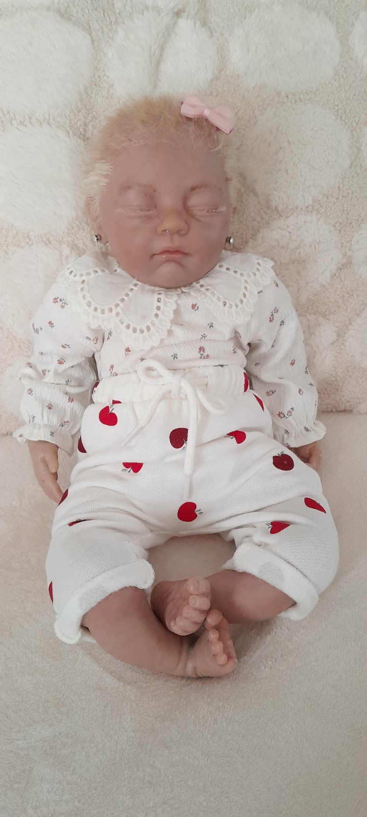 Bébé reborn albinos en vinyle souple, poupée de collection pour séances photo et thérapie