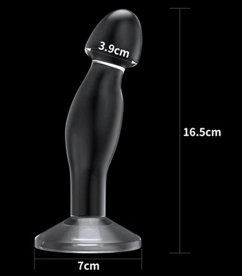 LOVETOY Dildo Butt Plug Anale Fallo in Silicone Trasparente con Ventosa per Uomo Donna