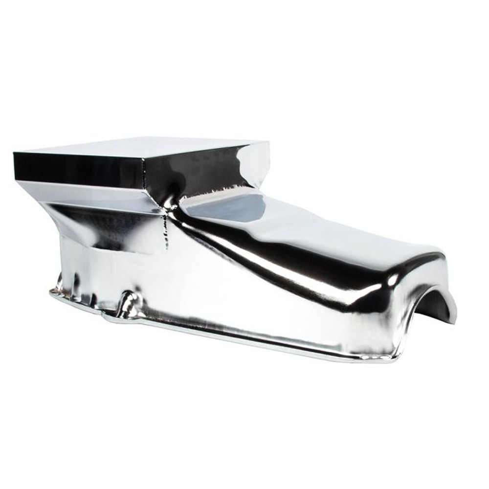 64-72 CHEVELLE/EL CAMINO SBC CHROME DRAG RACE OIL PAN - DRIVER SIDE DIPSTICK