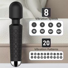 Wireless Electric Magic Wand Full Body Massager Waterproof 20 Vibration Modes UK