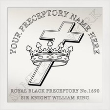 Loyalist RBP 30cmx30cm Laser Engraved White Framed Mirror
