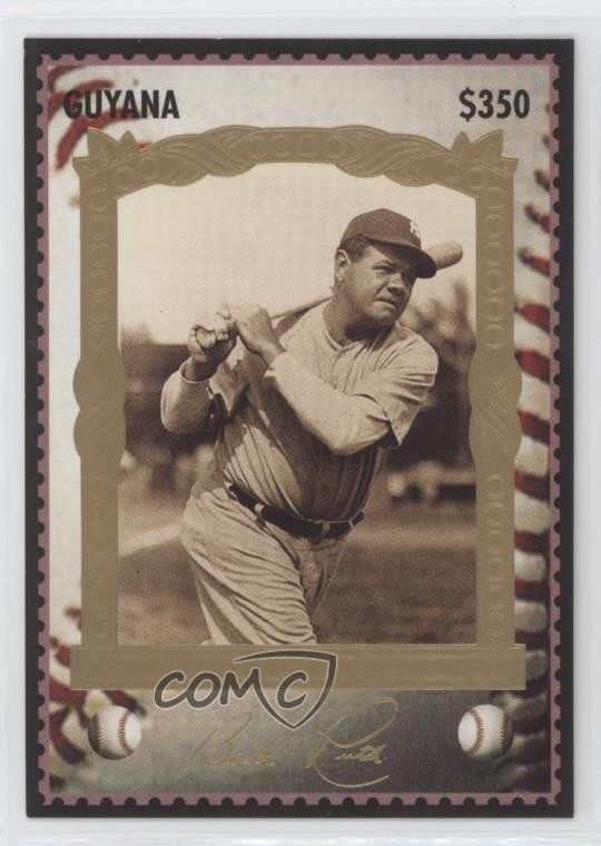 1994 Guyana Babe Ruth Sultan of Swat Stamp Cards $350 Babe Ruth #6 HOF 2k3