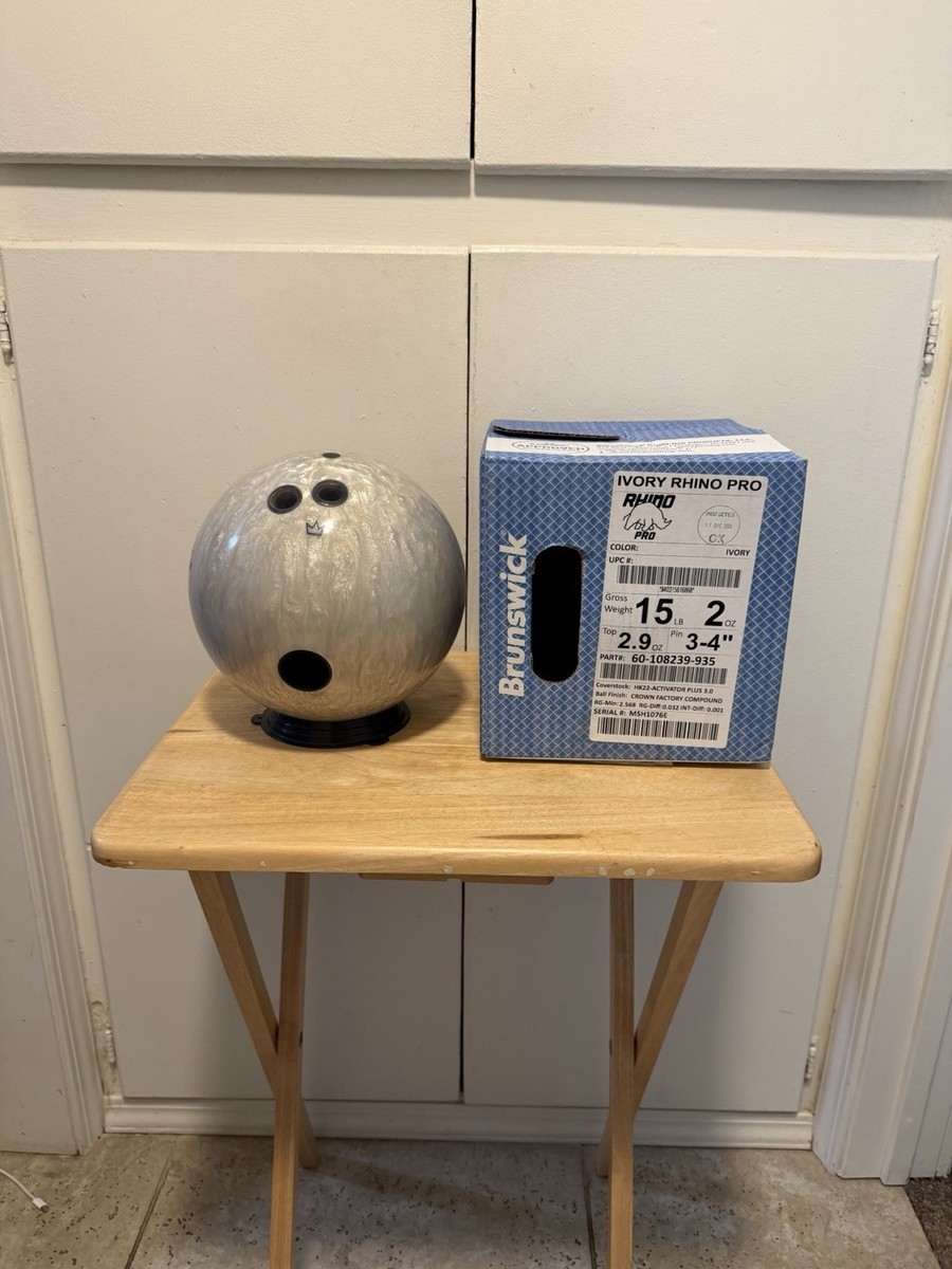 Brunswick Ivory Rhino Pro Single Drilled 15LB Used Bowling Ball | eBay