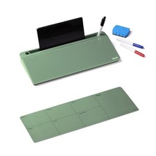 Small Desktop Glass Whiteboard  Magnetic Calendar   Dry Erase Desk Moss Gen2