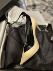 Saint Laurent Women’s Beige Leather Pointed Toe Slingback Ankle Strap 8 — photo 1