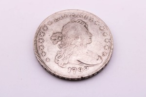 ORIGINAL 1798 US DRAPED SILVER DOLLAR COIN