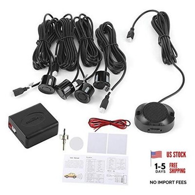 Car Reverse Backup Parking Sensor System Reversing Assistance Kit with Audio