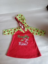 American Girl Doll Size 18" Christmas Nightgown Flannel Naughty Or Nice