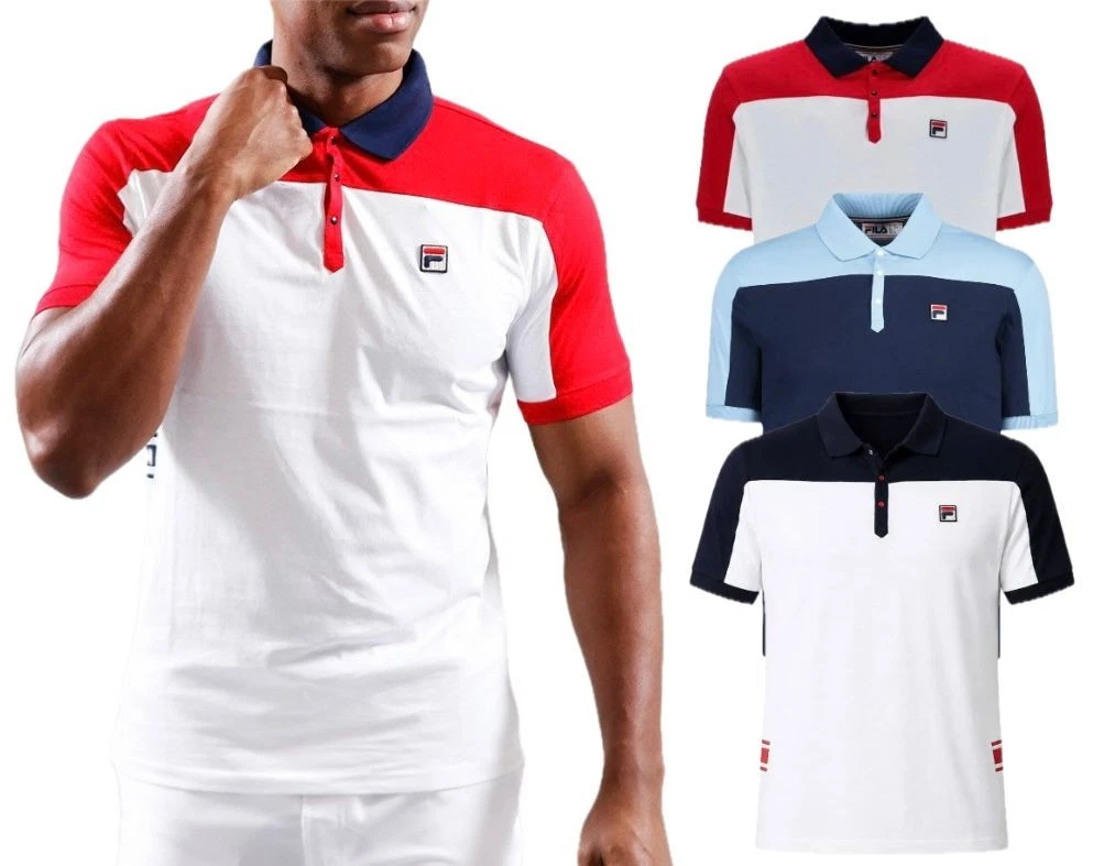 Fila Mens Mivvi Polo Vintage Retro Colour Block Top Tennis T-Shirt Sportswear
Opens in a new window