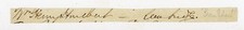 Wm Henry Hurlbut Autograph Snippet Cambridge MA NY World Editor Antique Van Eden