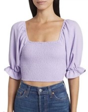 BCBGneration Womens Crop Purple Lavender Top ...