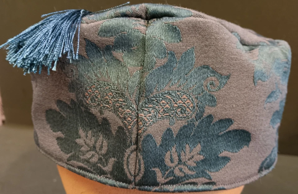 GORRA PARA FUMAR Repro 1800s Estilo Victoriano Malva Pana Talla Mediana Foto 4 de 4