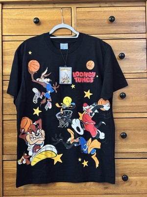 Looney Tunes x Shoe Palace Basketball Graphic T-Shirt Mens M Black Bugs Taz NWT