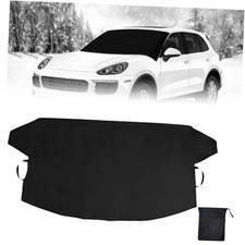 Car Windshield Cover for Ice and Snow, Oxford Fabric Waterproof Car Front Black