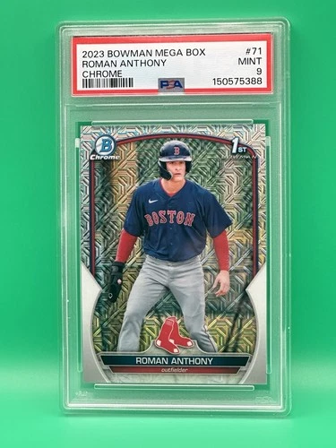 ROMAN ANTHONY 1st 2023 Bowman Chrome Mega Box Mojo Refractor PSA 9 MINT Red Sox