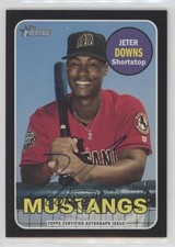 2018 Heritage Minor League Edition Real One Black 18/50 Jeter Downs Auto f0v