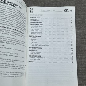 Sega Saturn NBA Live 97 Basketball EA Sports Video Game TESTED Works T-5015H