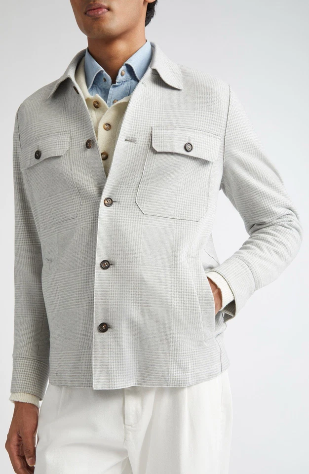 Novo sem etiquetas! Camisa xadrez slim fit Eleventy US$ 1000 tamanho: 40 - Imagem 3 de 4