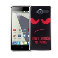 Handy HüLle FüR Zte Blade L3 Dont Touch Rot Tasche Case Cover Motiv Tpu Bumper